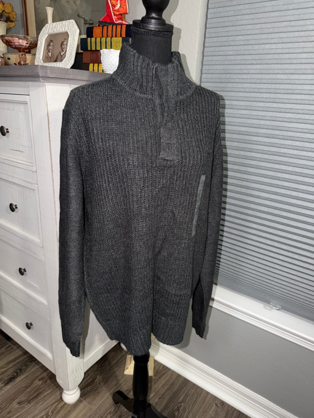 🫶🏼Weatherproof Men's Charcoal Gray Turtleneck Sweater size large